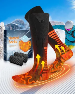 2024 Upgraded Heated Socks, Eventek 7.4V Rechargeable Heated Socks for Men Women, 360° Heating Electric Socks with 3 Heat Settings, Washable Electric Thermal Sock for Ski Hunting Hiking