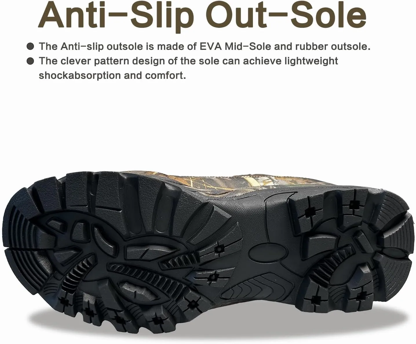 8 Fans Hunting Boots for Men,800g thinsulate Insulated Boots with Memory Foam Insole for Turkey Hunting Hiking