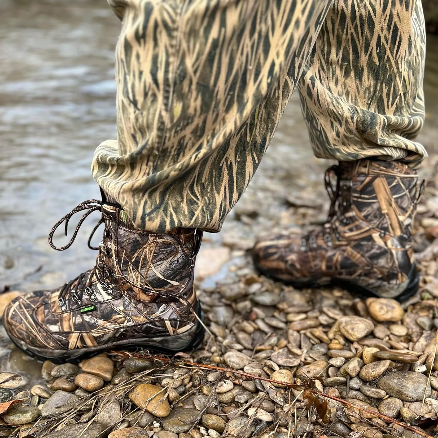 8 Fans Hunting Boots for Men,800g thinsulate Insulated Boots with Memory Foam Insole for Turkey Hunting Hiking