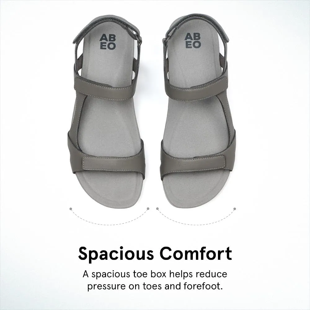 ABEO Oasis Metatarsal Sport Sandal | Walking Sandals Women | Water Resistant Leather Sandals | Three Points of Adjustability | Built-in Orthotic Insole