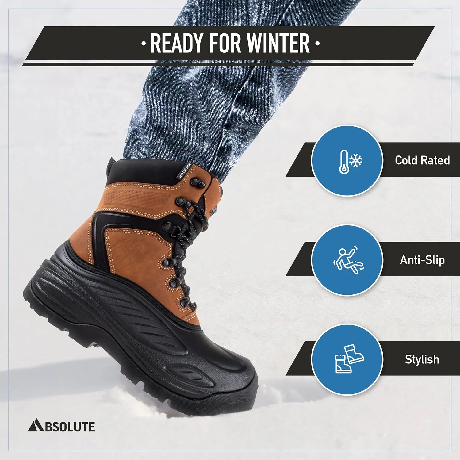 Absolute Sequencer 2 Snow Winter Boots for Men, Warm, Insulated, Waterproof Shell