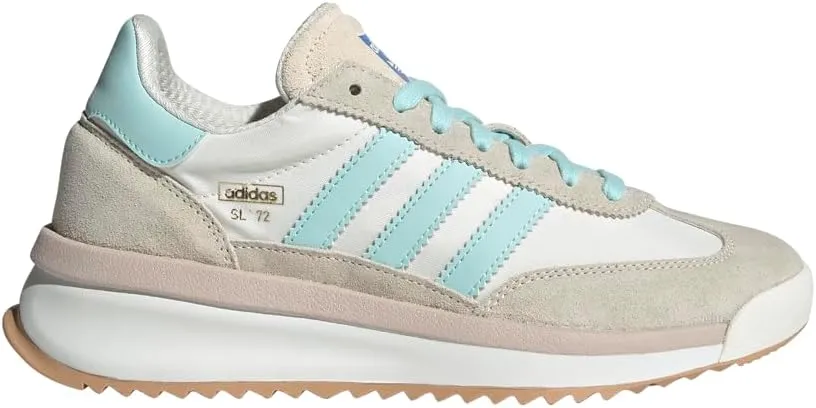adidas Womens Sl 72 Rtn Lace Up Sneakers Shoes Casual - Blue, Off White
