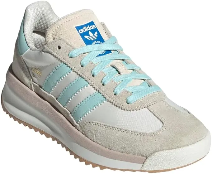 adidas Womens Sl 72 Rtn Lace Up Sneakers Shoes Casual - Blue, Off White
