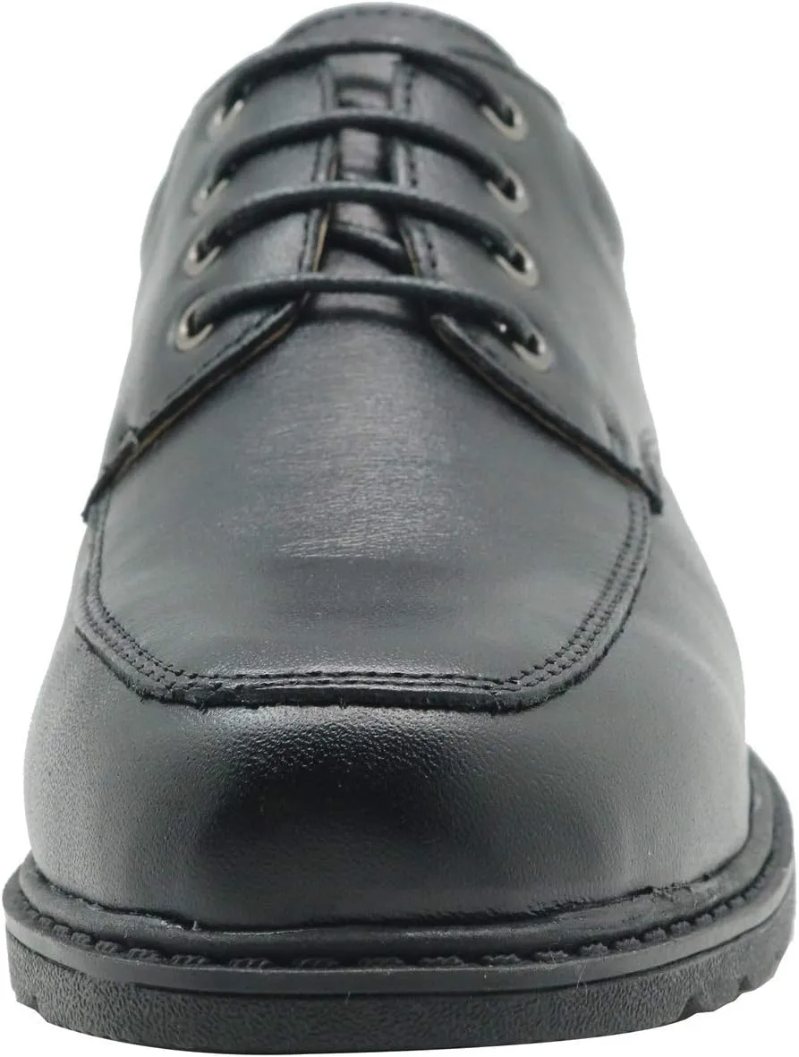 Ahannie Boy's Classical Leather School Uniform Dress Shoes Kids Lace-up Black Loafers Shoe Slip-On(Little Kid/Big Kid)