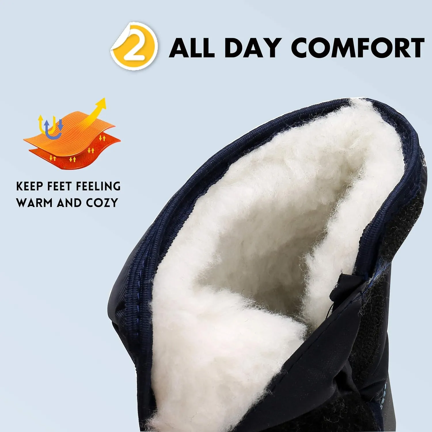 Ahannie Kids Boys Girls Snow Boots, Outdoor Warm Insulated Winter Boot for Toddler/Little Kid