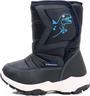Ahannie Kids Boys Girls Snow Boots, Outdoor Warm Insulated Winter Boot for Toddler/Little Kid