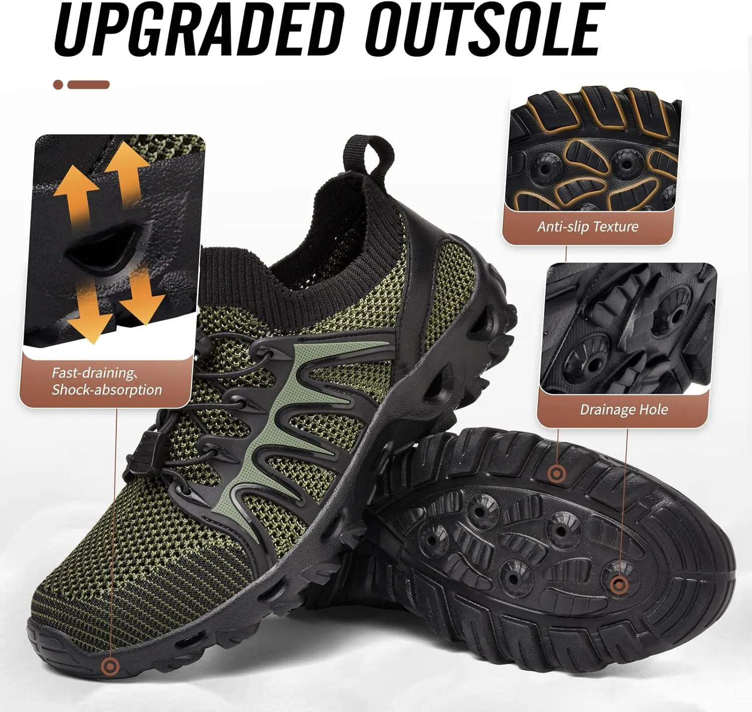 Alibress Water Shoes for Women Men Quick-Dry Aqua Shoes Men's Hiking Water Shoes Women's Beach Shoes Lightweight Water Sports Shoes for Swimming Fishing Kayaking