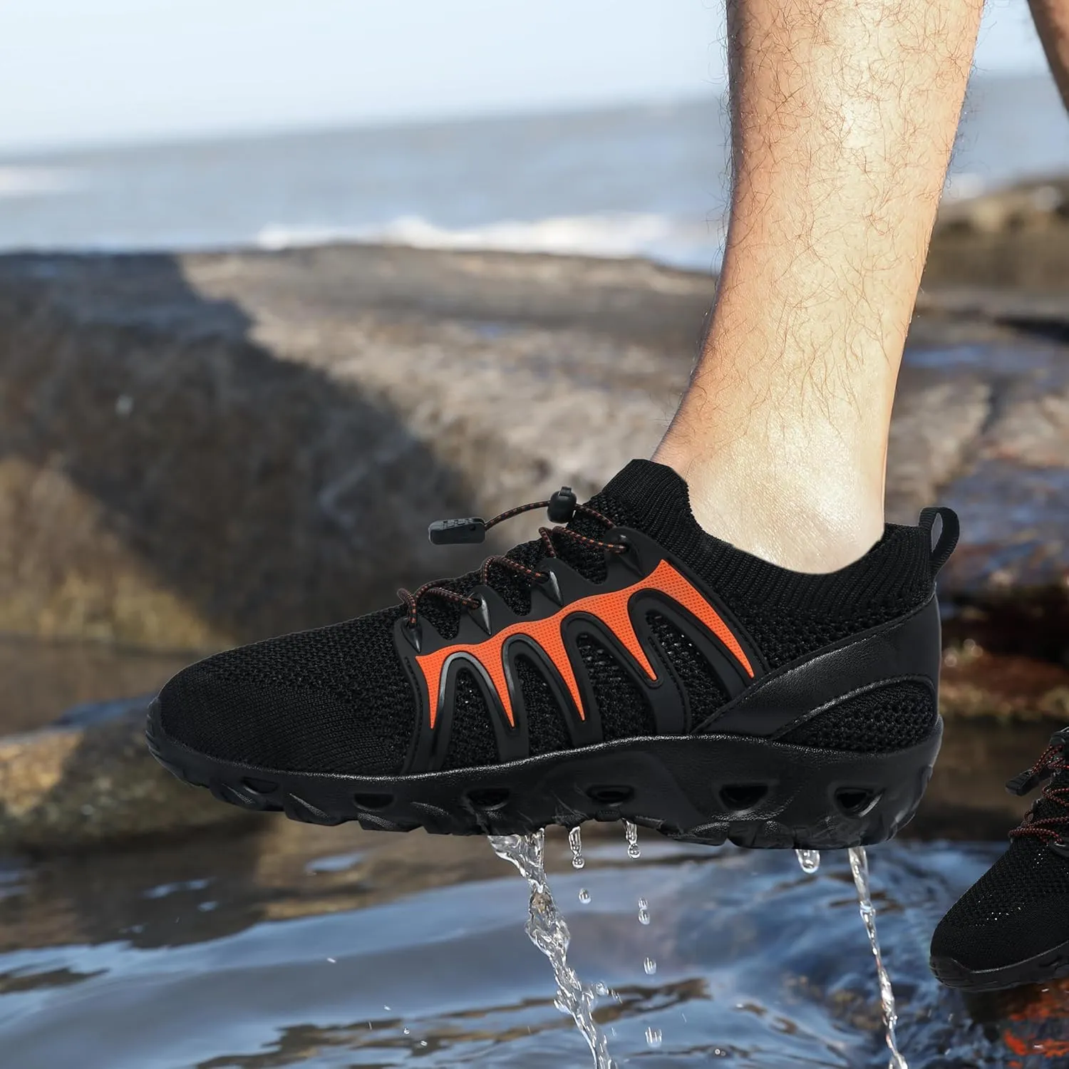 Alibress Water Shoes for Women Men Quick-Dry Aqua Shoes Men's Hiking Water Shoes Women's Beach Shoes Lightweight Water Sports Shoes for Swimming Fishing Kayaking