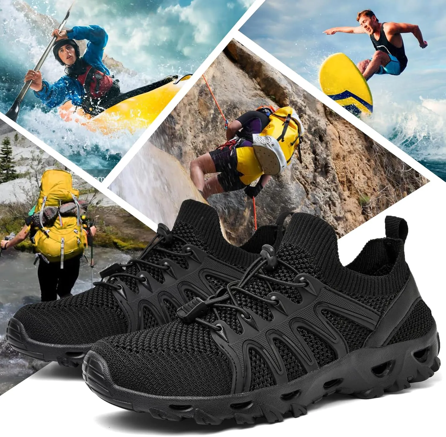 Alibress Water Shoes for Women Men Quick-Dry Aqua Shoes Men's Hiking Water Shoes Women's Beach Shoes Lightweight Water Sports Shoes for Swimming Fishing Kayaking