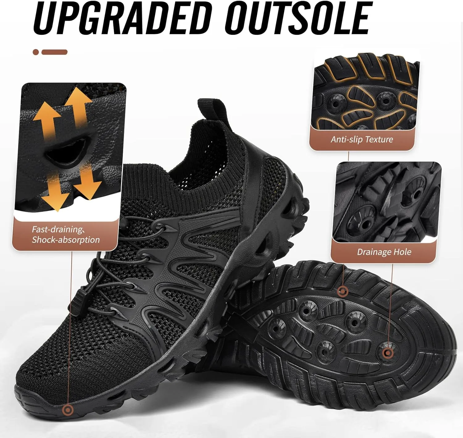 Alibress Water Shoes for Women Men Quick-Dry Aqua Shoes Men's Hiking Water Shoes Women's Beach Shoes Lightweight Water Sports Shoes for Swimming Fishing Kayaking