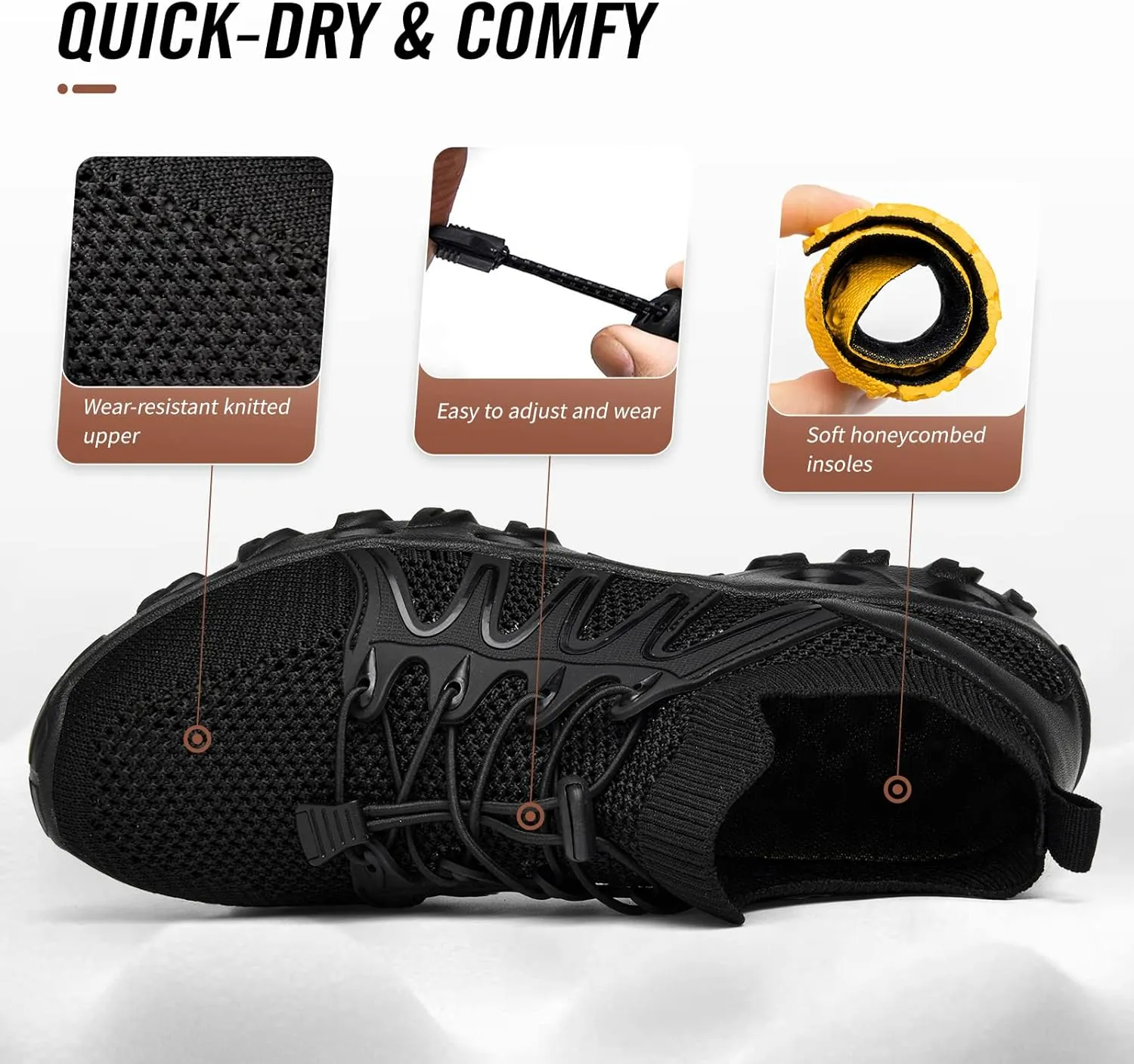 Alibress Water Shoes for Women Men Quick-Dry Aqua Shoes Men's Hiking Water Shoes Women's Beach Shoes Lightweight Water Sports Shoes for Swimming Fishing Kayaking