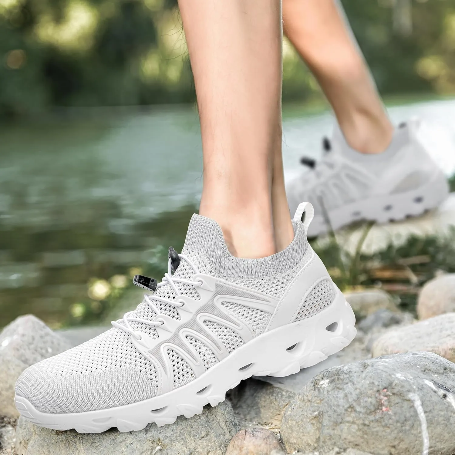 Alibress Water Shoes for Women Men Quick-Dry Aqua Shoes Men's Hiking Water Shoes Women's Beach Shoes Lightweight Water Sports Shoes for Swimming Fishing Kayaking