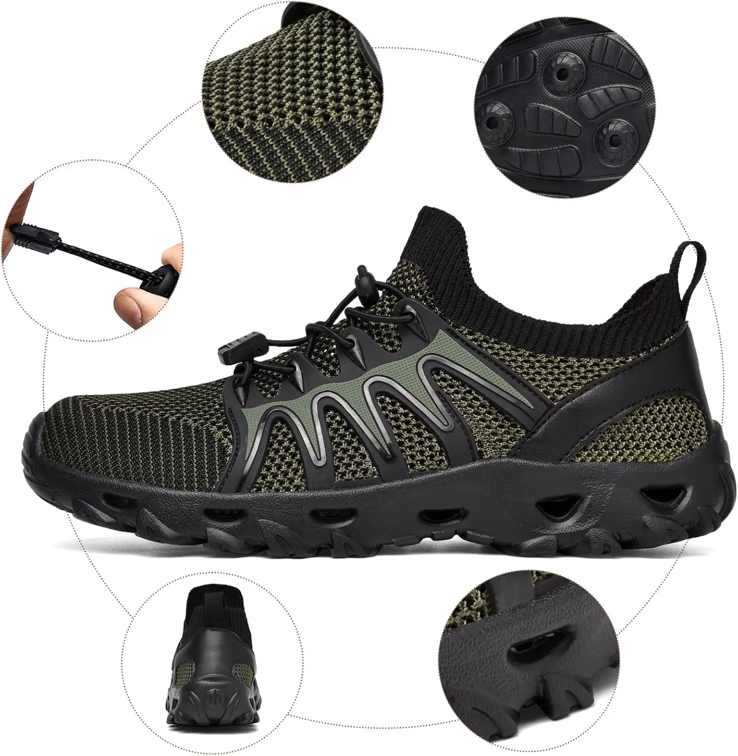 Alibress Water Shoes for Women Men Quick-Dry Aqua Shoes Men's Hiking Water Shoes Women's Beach Shoes Lightweight Water Sports Shoes for Swimming Fishing Kayaking
