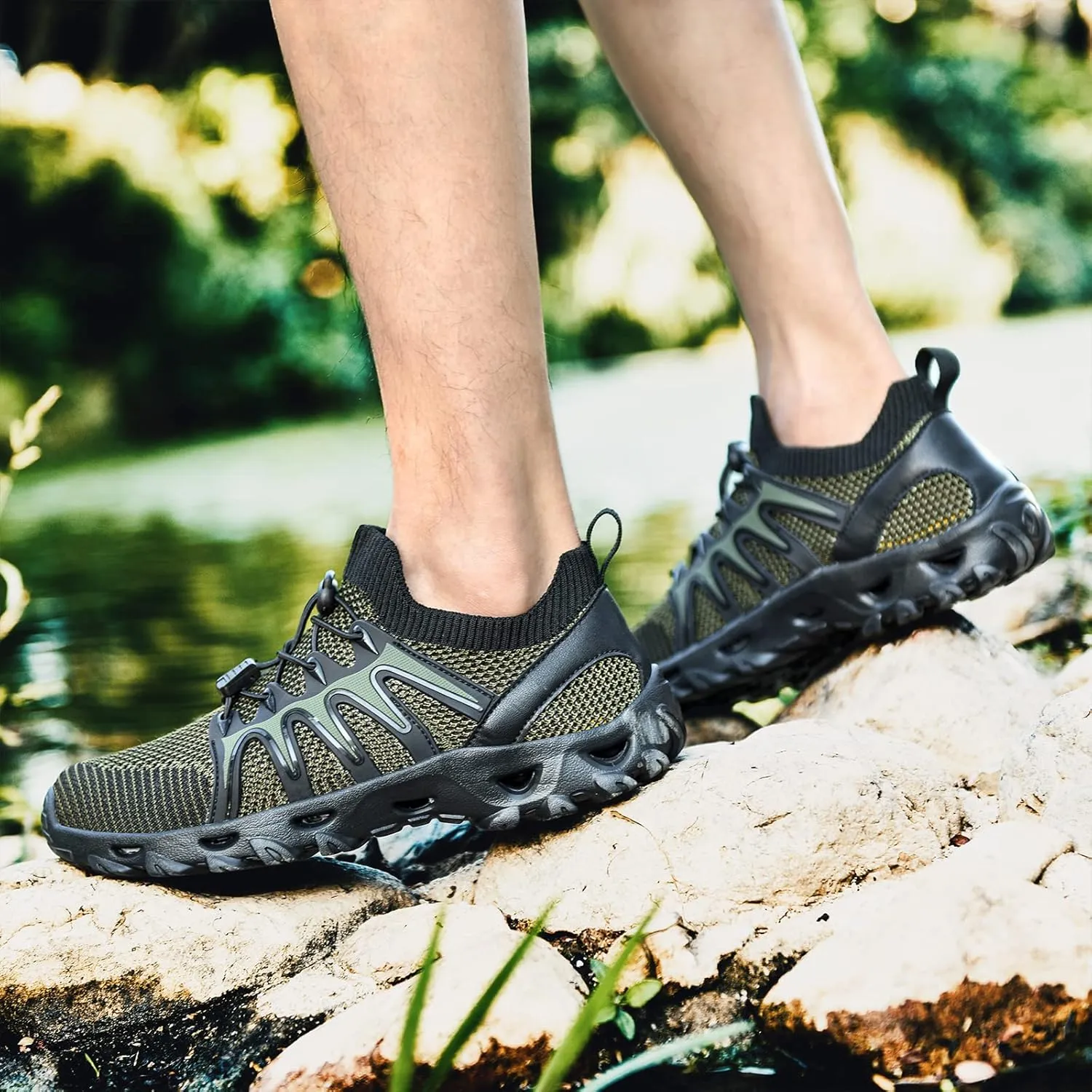 Alibress Water Shoes for Women Men Quick-Dry Aqua Shoes Men's Hiking Water Shoes Women's Beach Shoes Lightweight Water Sports Shoes for Swimming Fishing Kayaking