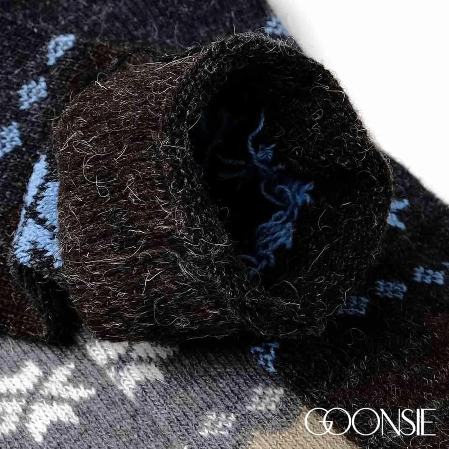 Alpaca Wool Socks, Winter Comfort and Warm for Men & Women Alpaca-Merino blend Boot Socks Thermal Cushioned - 2 Pairs