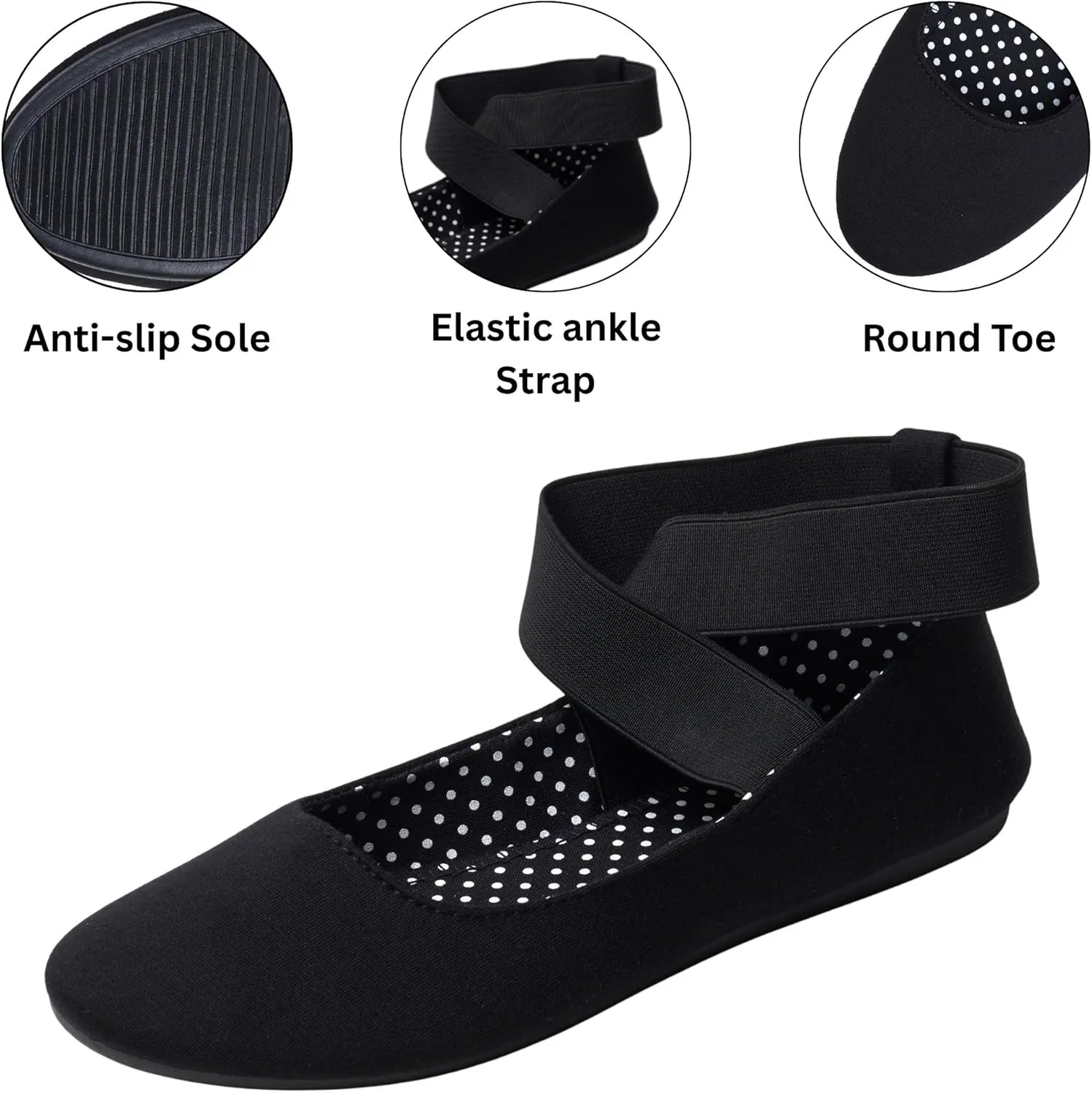 Alpine Swiss Peony Womens Ballet Flats Elastic Ankle Strap Shoes Slip On Loafers - Order 1 Size up Runs Small
