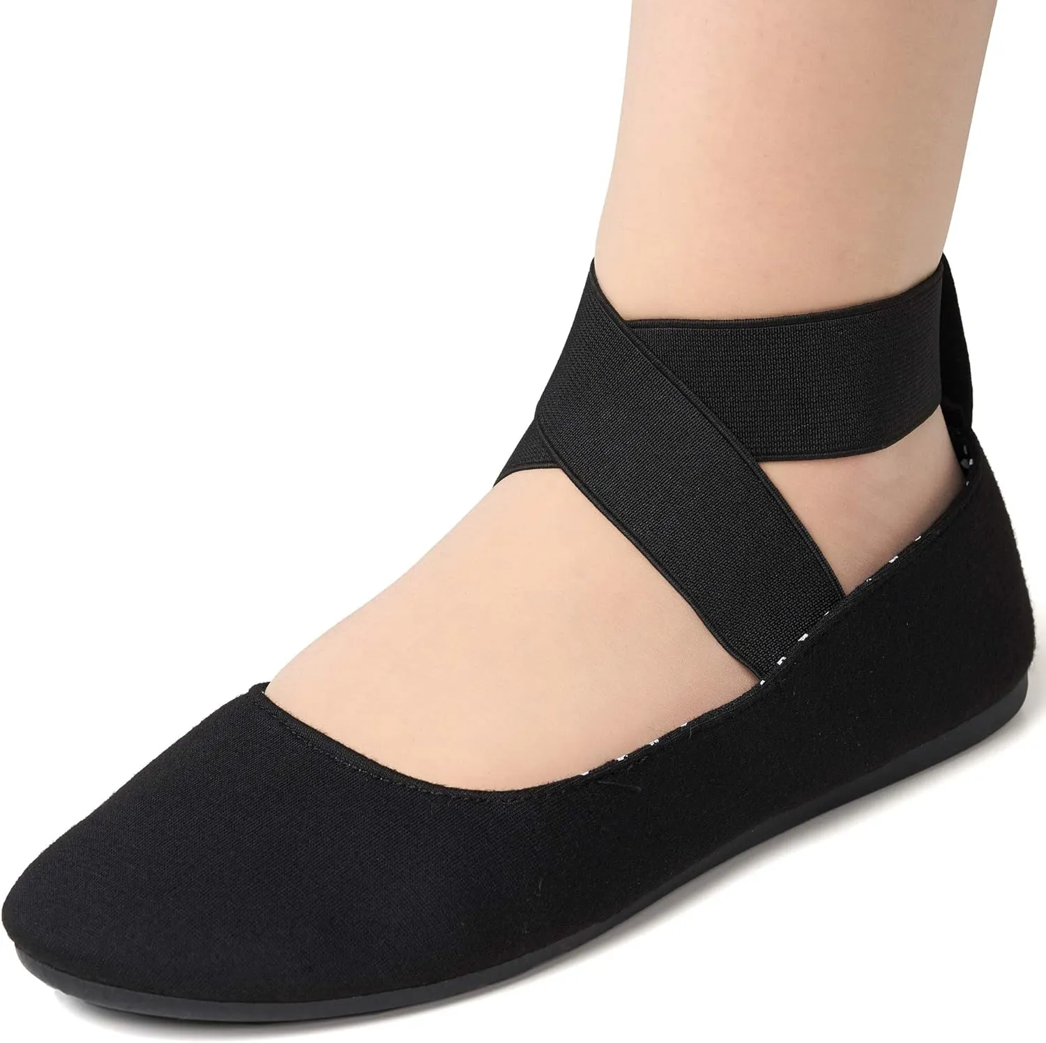 Alpine Swiss Peony Womens Ballet Flats Elastic Ankle Strap Shoes Slip On Loafers - Order 1 Size up Runs Small