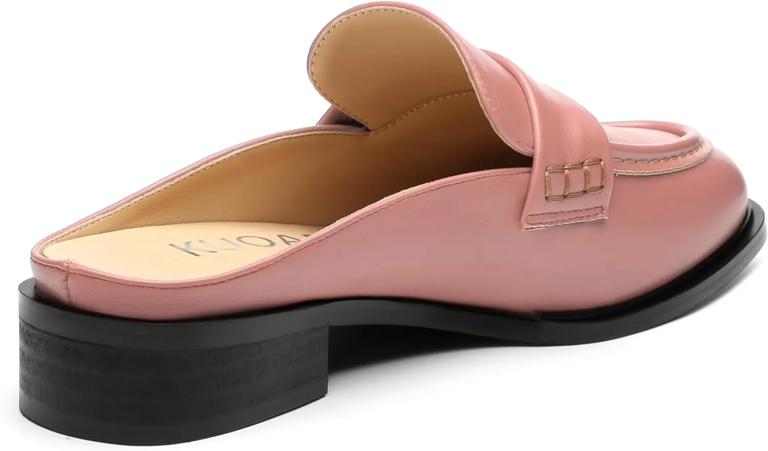 AMBELIGHT Comfortable Mules Flats for Women Loafers Chunky Heel Round Closed Toe Slip on Slingback Casual Classic Dressy Shoes