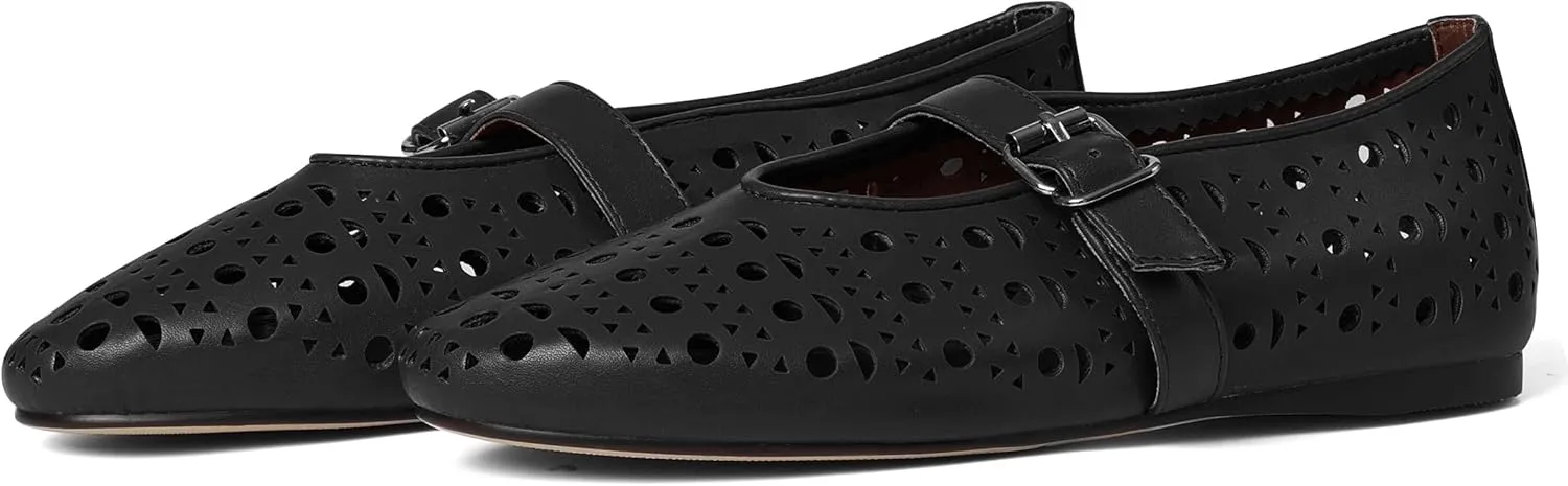 AMINUGAL Mesh Ballet Flats Shoes for Women Fashion Round Toe Fishnet Flats for Women Buckle Strap Mary Jane Shoes Women Comfortable Casual Office Daily Dress Ballerina Shoes