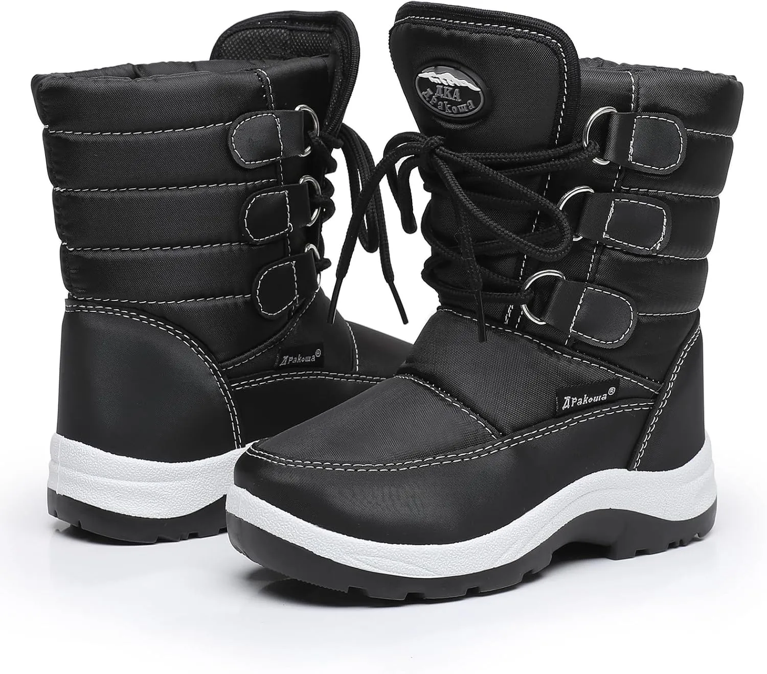 Apakowa Kids Girls Insulated Fur Winter Warm Snow Boots (Toddler/Little Kid)