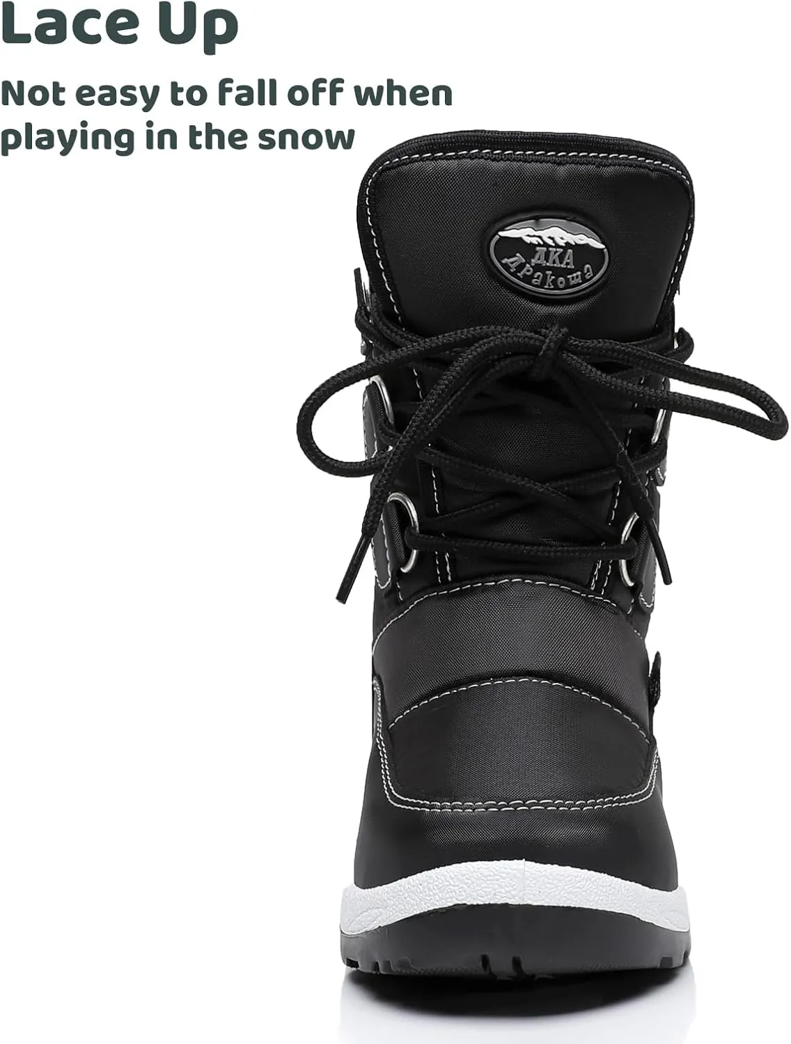 Apakowa Kids Girls Insulated Fur Winter Warm Snow Boots (Toddler/Little Kid)