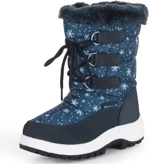 Apakowa Kids Girls Insulated Fur Winter Warm Snow Boots (Toddler/Little Kid)