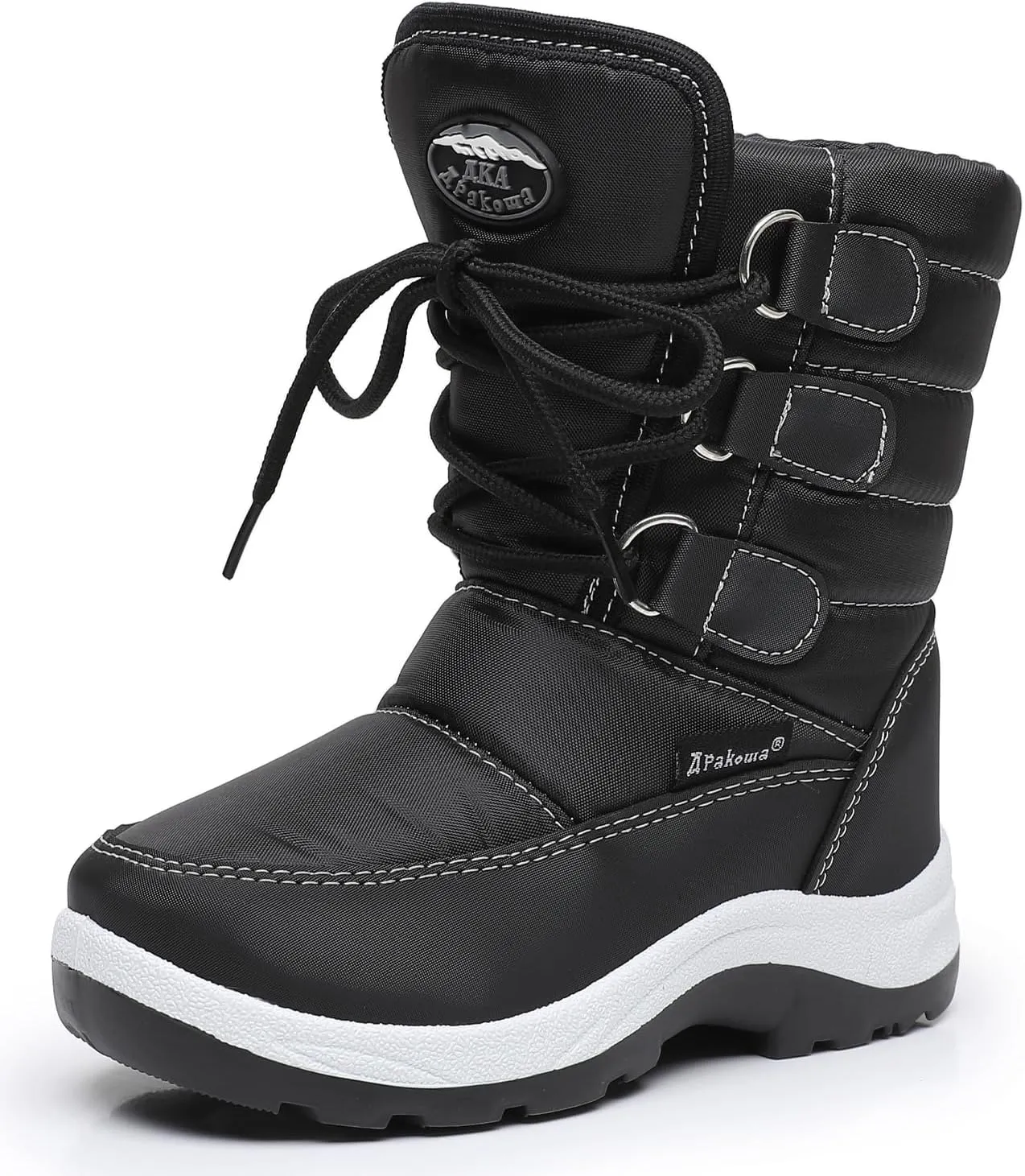 Apakowa Kids Girls Insulated Fur Winter Warm Snow Boots (Toddler/Little Kid)