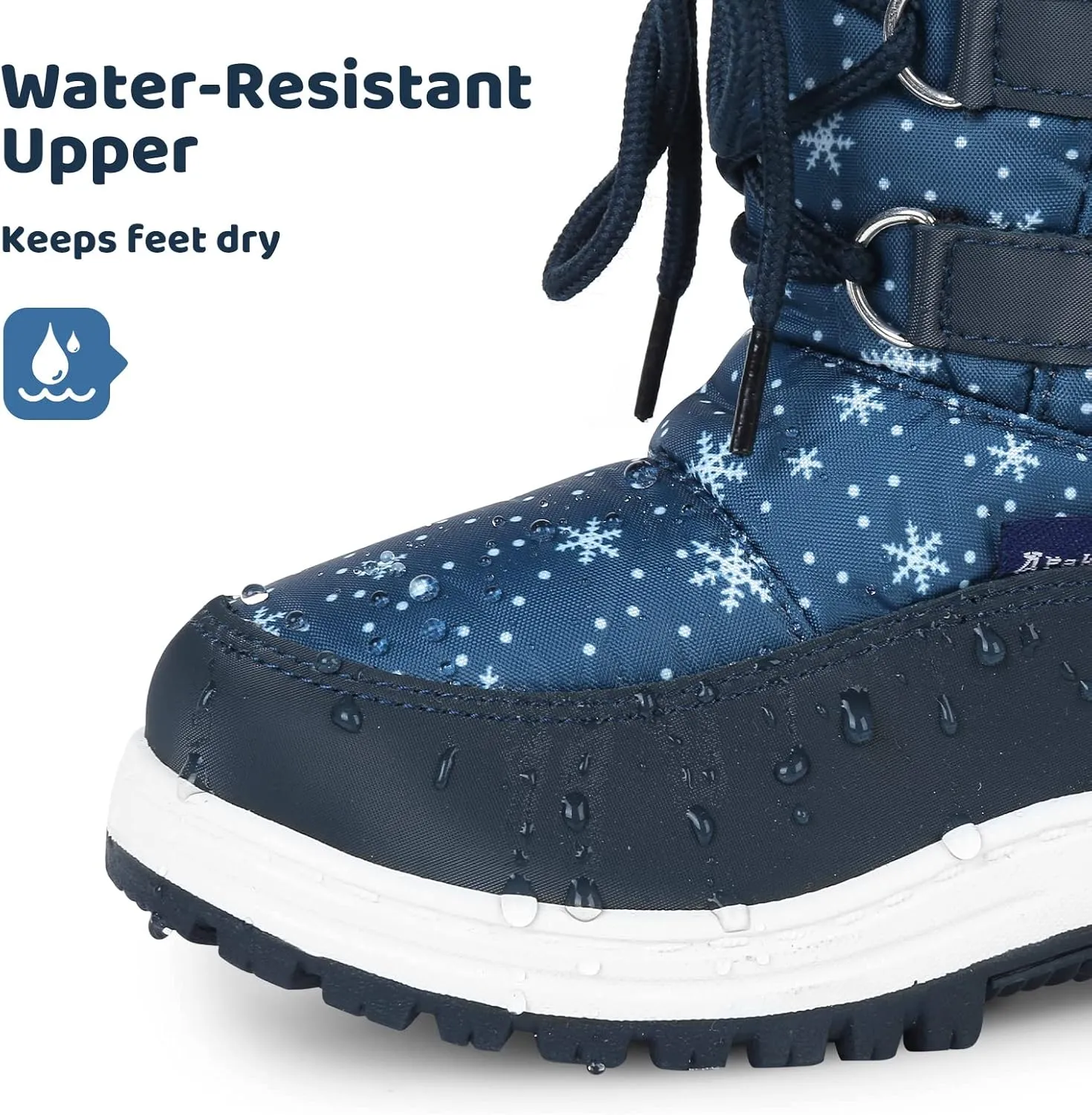 Apakowa Kids Girls Insulated Fur Winter Warm Snow Boots (Toddler/Little Kid)