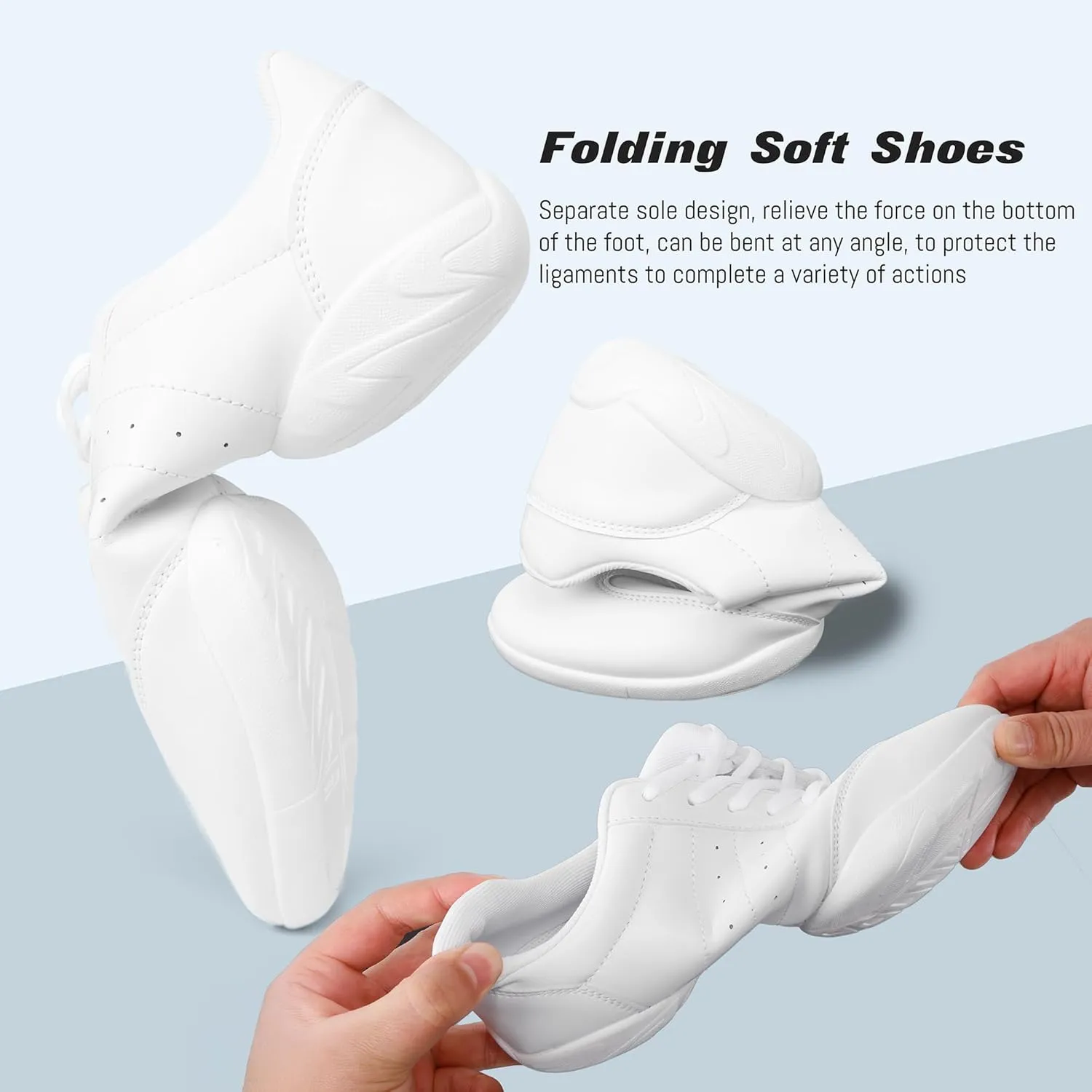 ARCLIBER White Cheer Shoes Girls Dance Shoes Cheerleading Sports Training Athletic Tennis Shoes