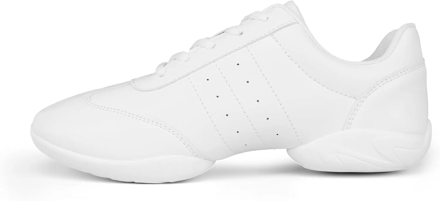 ARCLIBER White Cheer Shoes Girls Dance Shoes Cheerleading Sports Training Athletic Tennis Shoes