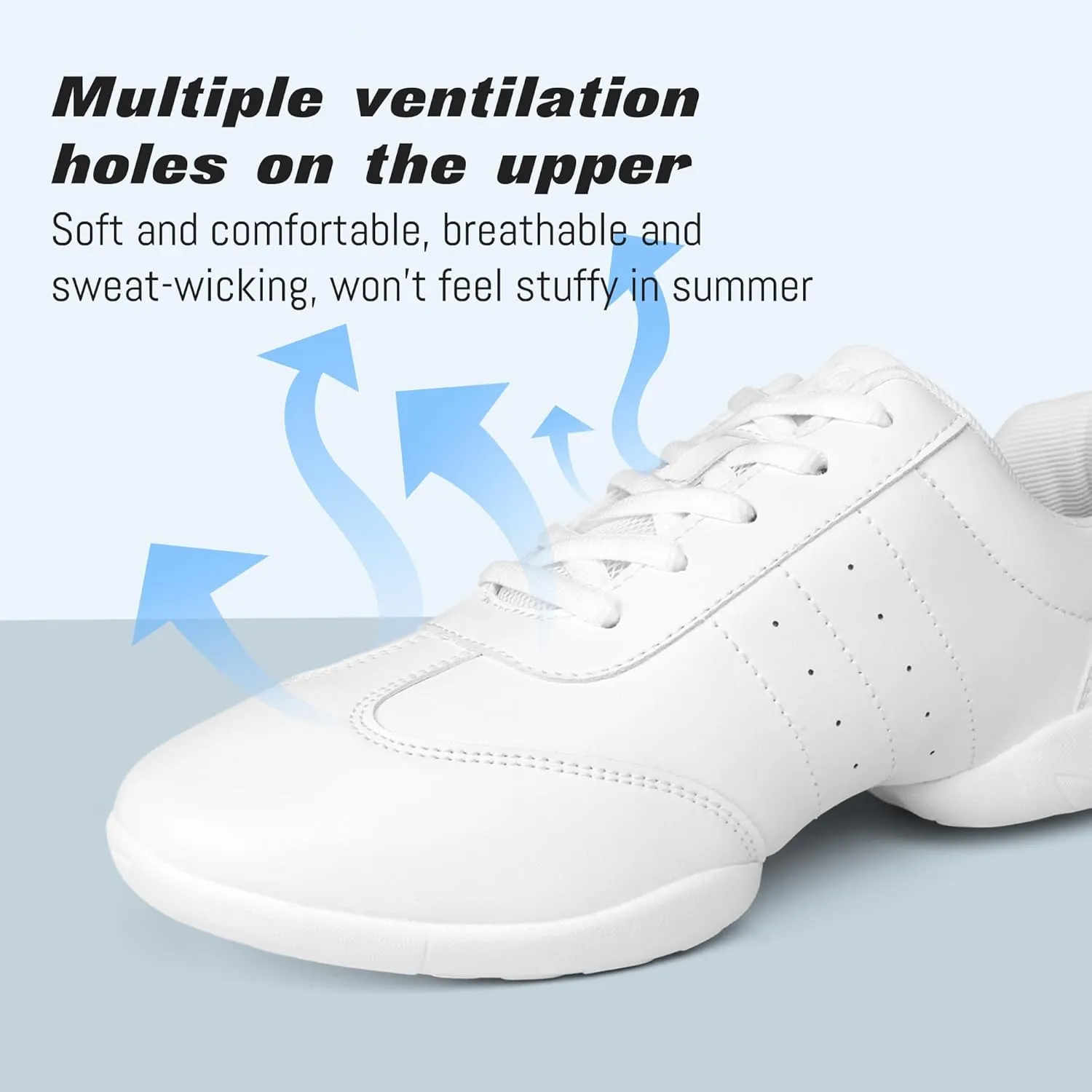 ARCLIBER White Cheer Shoes Girls Dance Shoes Cheerleading Sports Training Athletic Tennis Shoes