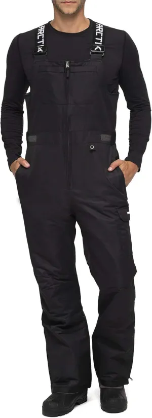 Arctix Men's Avalanche Athletic Fit Insulated Bib Overalls, Black, Medium/32" Inseam