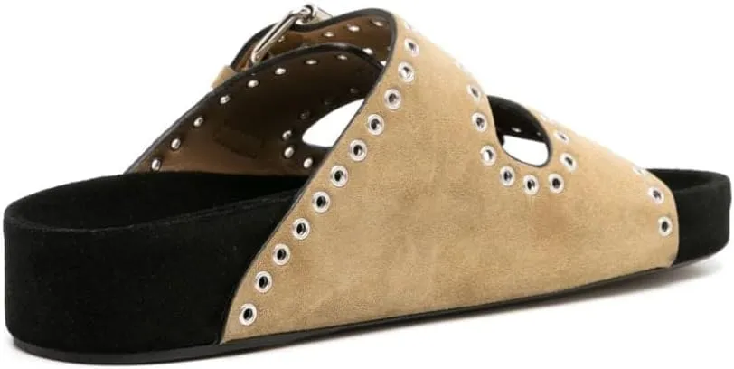 Arqa Eyelet-embellished Flatform Sandals for Women Open Toe Two Buckle Strap Platform Slides Summer Raffia Slip On Sandal