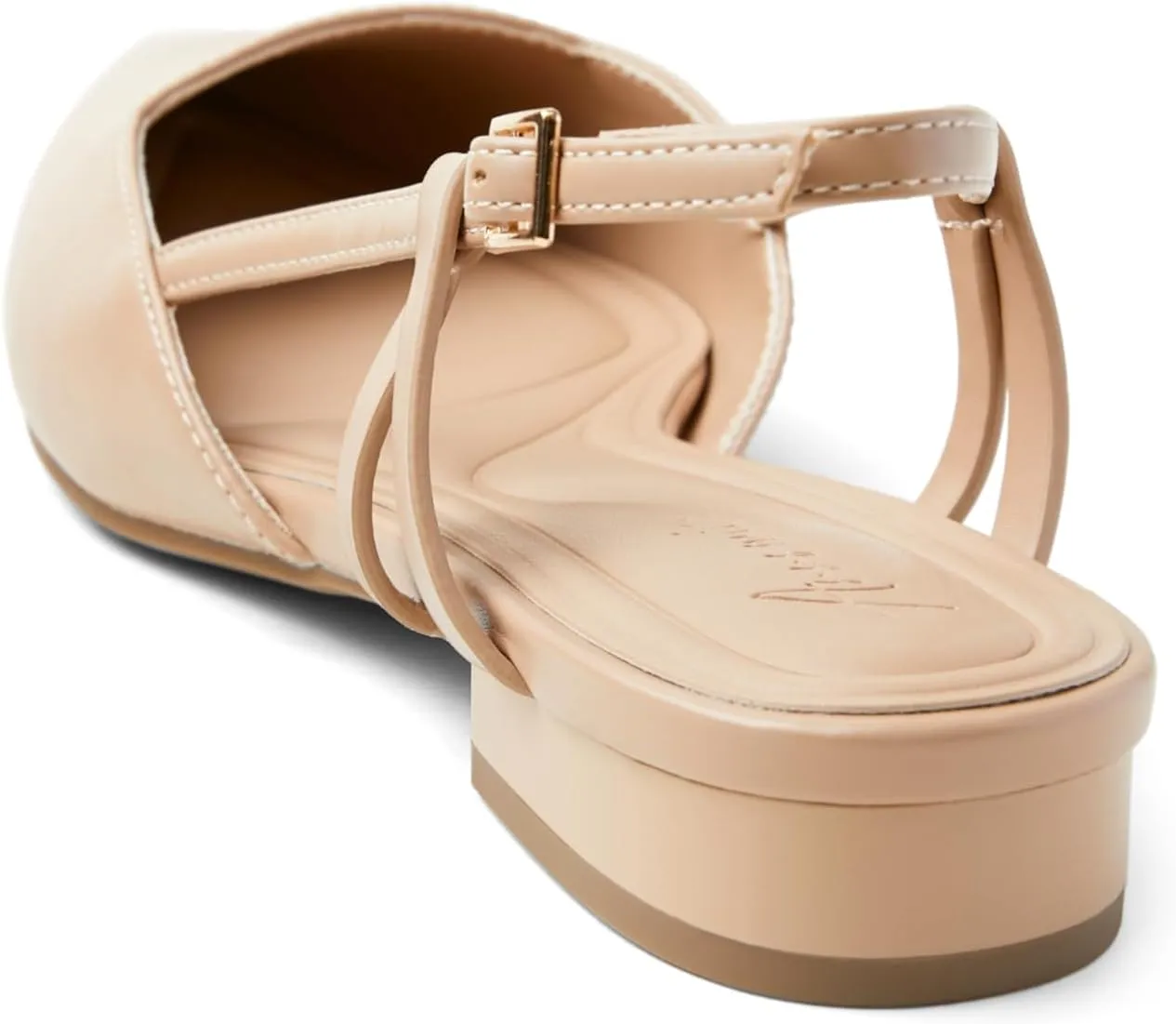 Arromic Slingback Flats for Women Pointed Toe Women's Flats Square Topline Slip On for Fashion Dressy Date Comfort Office Work