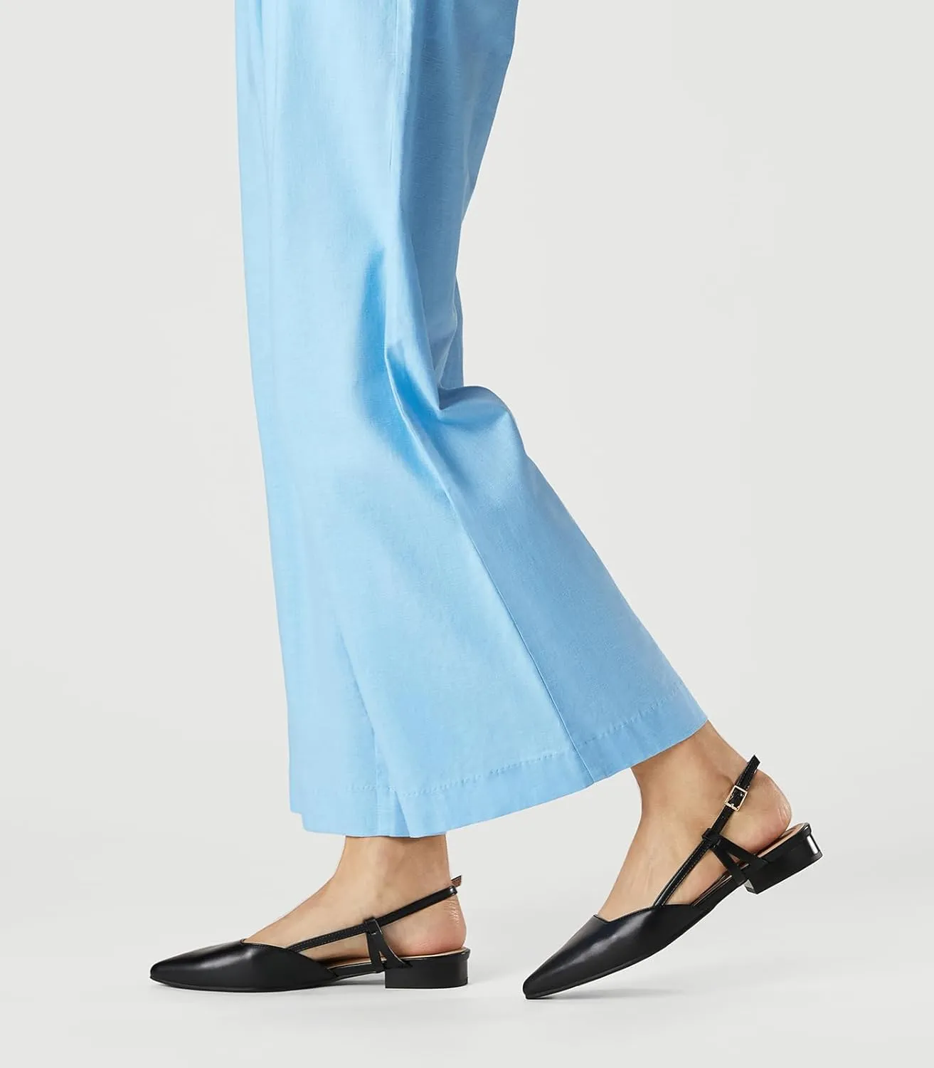 Arromic Slingback Flats for Women Pointed Toe Women's Flats Square Topline Slip On for Fashion Dressy Date Comfort Office Work