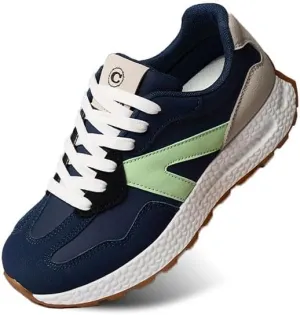 Athletic Walking Shoes for Women Popcorn Sole Sports Sneakers Color Block Classic Shoes for Walking,Running,Shopping