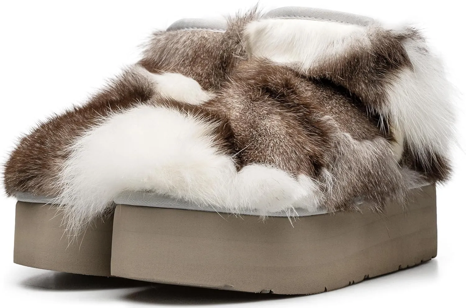 AU&MU Aumu Womens Short Winter Snow Boots Classic Thermal Fur Boot Furry Fluffy Warm