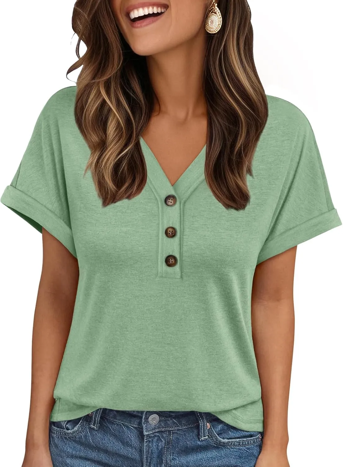 AUTOMET Short Sleeve V Neck T Shirts Womens Cap Sleeve Summer Casual Dressy Tops