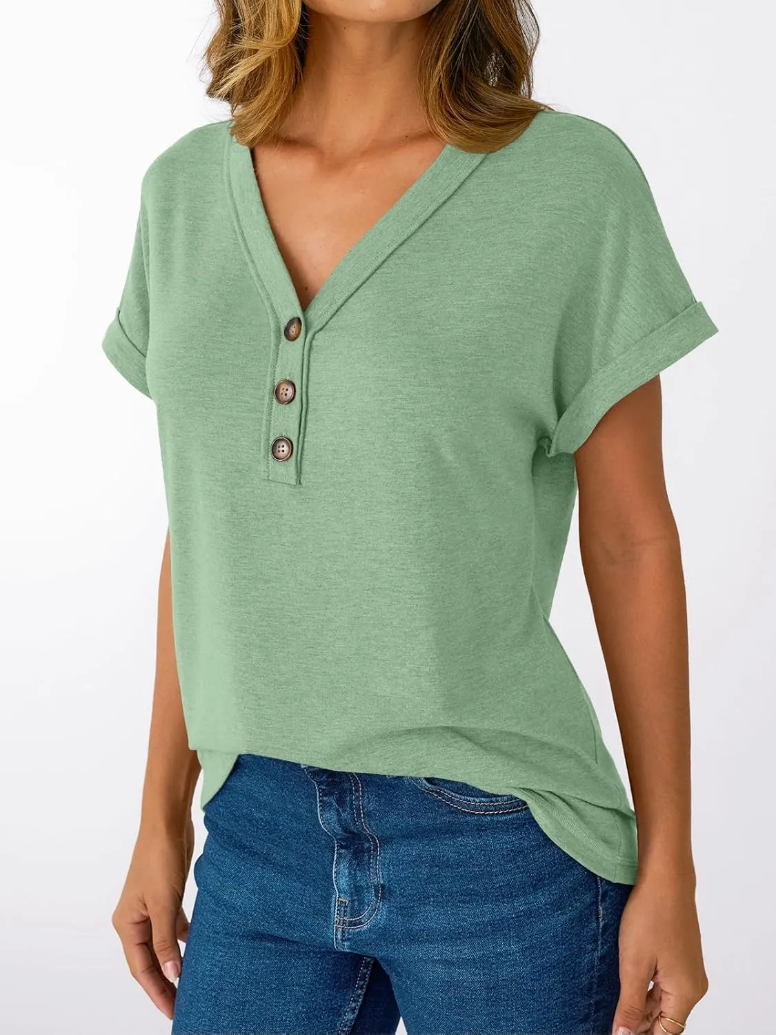 AUTOMET Short Sleeve V Neck T Shirts Womens Cap Sleeve Summer Casual Dressy Tops