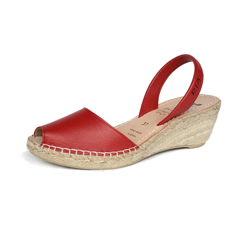 Avarcas Wedge Espadrilles Bosc in Red