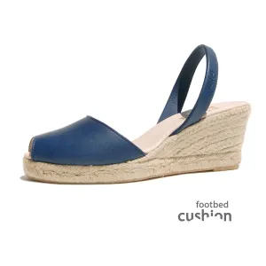 Avarcas Wedge Espadrilles Foro in Navy