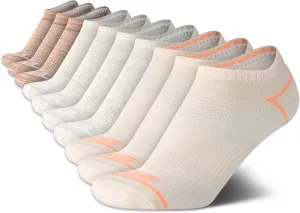 Avia Women's Athletic Low Cut Socks - 10 Pack Performance Stretch Cushioned Ankle Socks for Running and Workout (4-12)