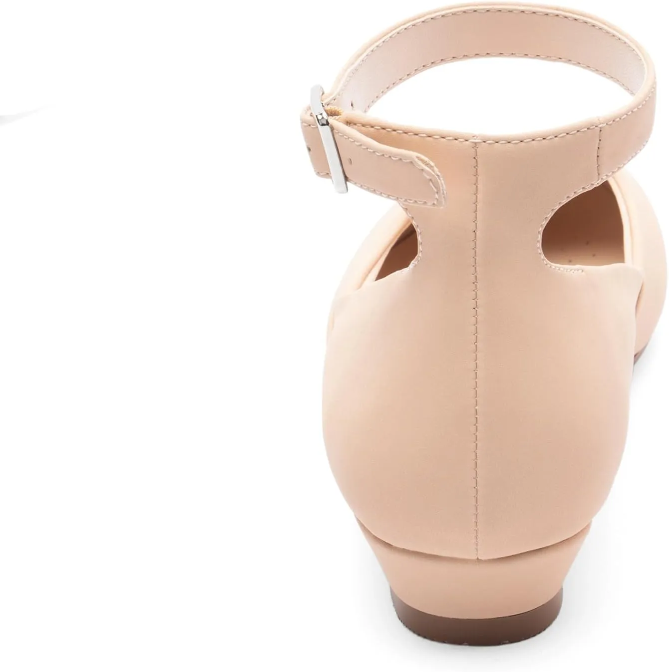 Ballet Flat Shoes for Women with Ankle Strap Low Wedge Heel, Cute Flats for Women, Comfortable Casual Dress Shoes
