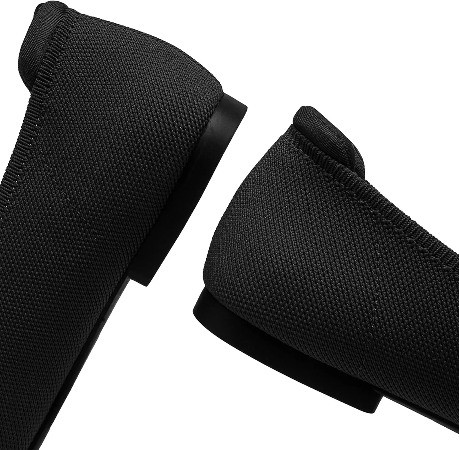 Ballet Flats for Women, Square Toe Mary Jane Shoes Comfortable Dressy Flats Adjustable Straps Washable Knit Casual Office Shoes with Arch Support Latex Insole