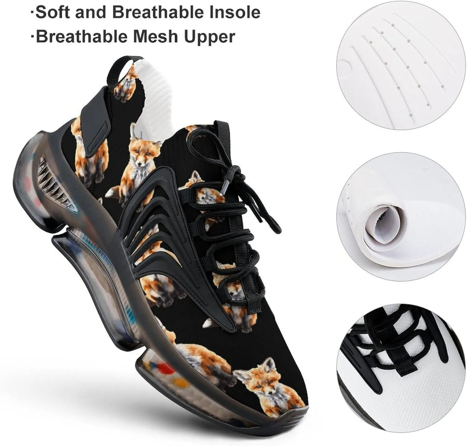 Beauty Fox Men's Tennis Shoes Fashion Athletic Sneakers for Sport Walking Running Workout