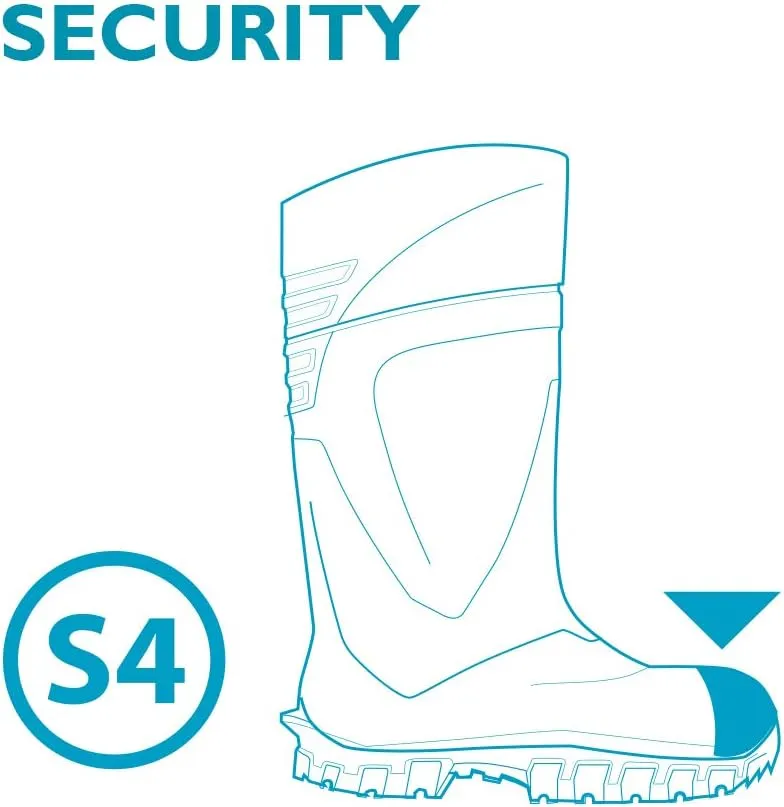 Bekina StepliteX SolidGrip S4 Safety Toe Wellington Boots for Men and Women - Lightweight Waterproof Insulated Non Slip Steel Toe Boots for Men and Women; ASTM Rated