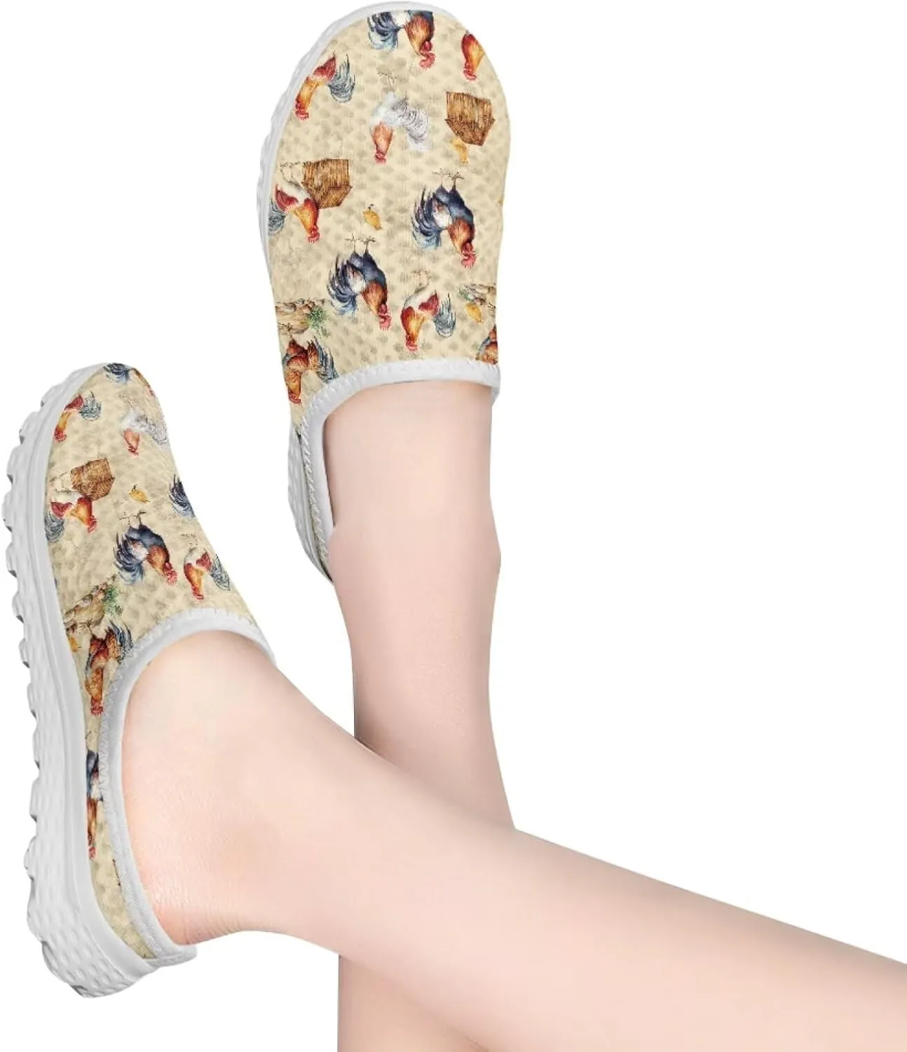 Binienty Women Mules Breathable Mesh Slip on Backless Walking Sneakers for Outings Shopping Camping