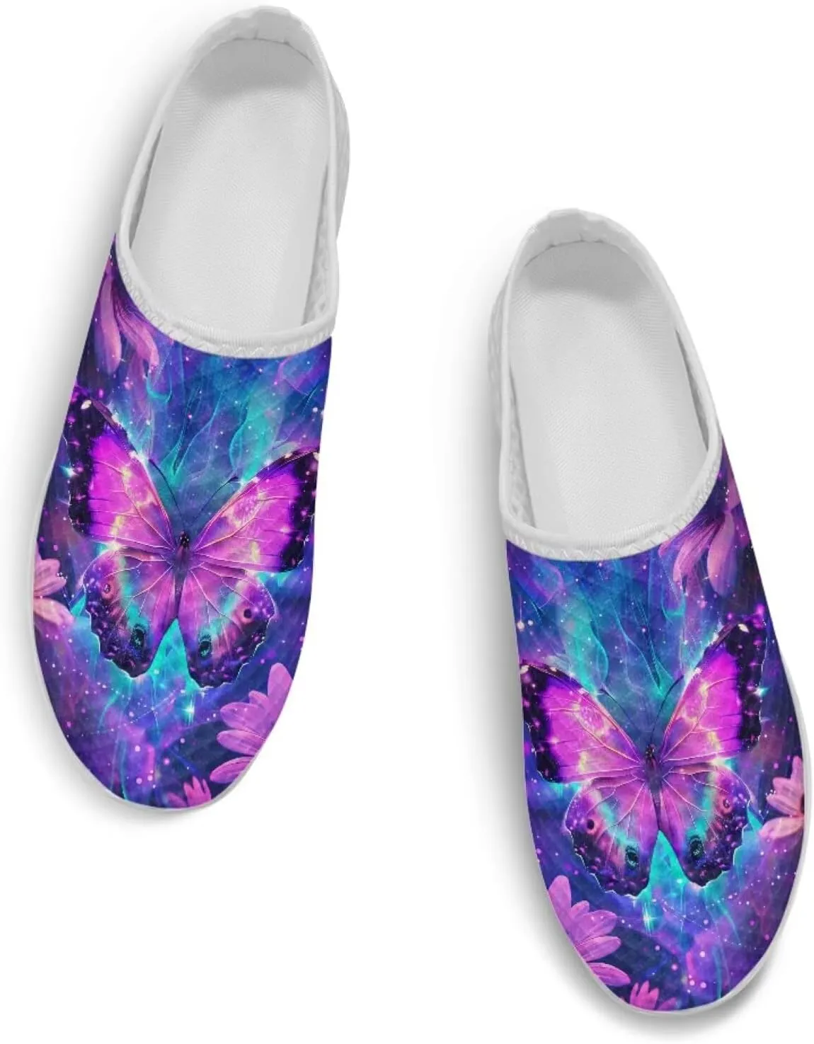 Binienty Women's Arch Support Round Toe Garden Clogs Slip On Breathable Mule Sneakers Wide Width Homen Slippers for Indoor Outdoor