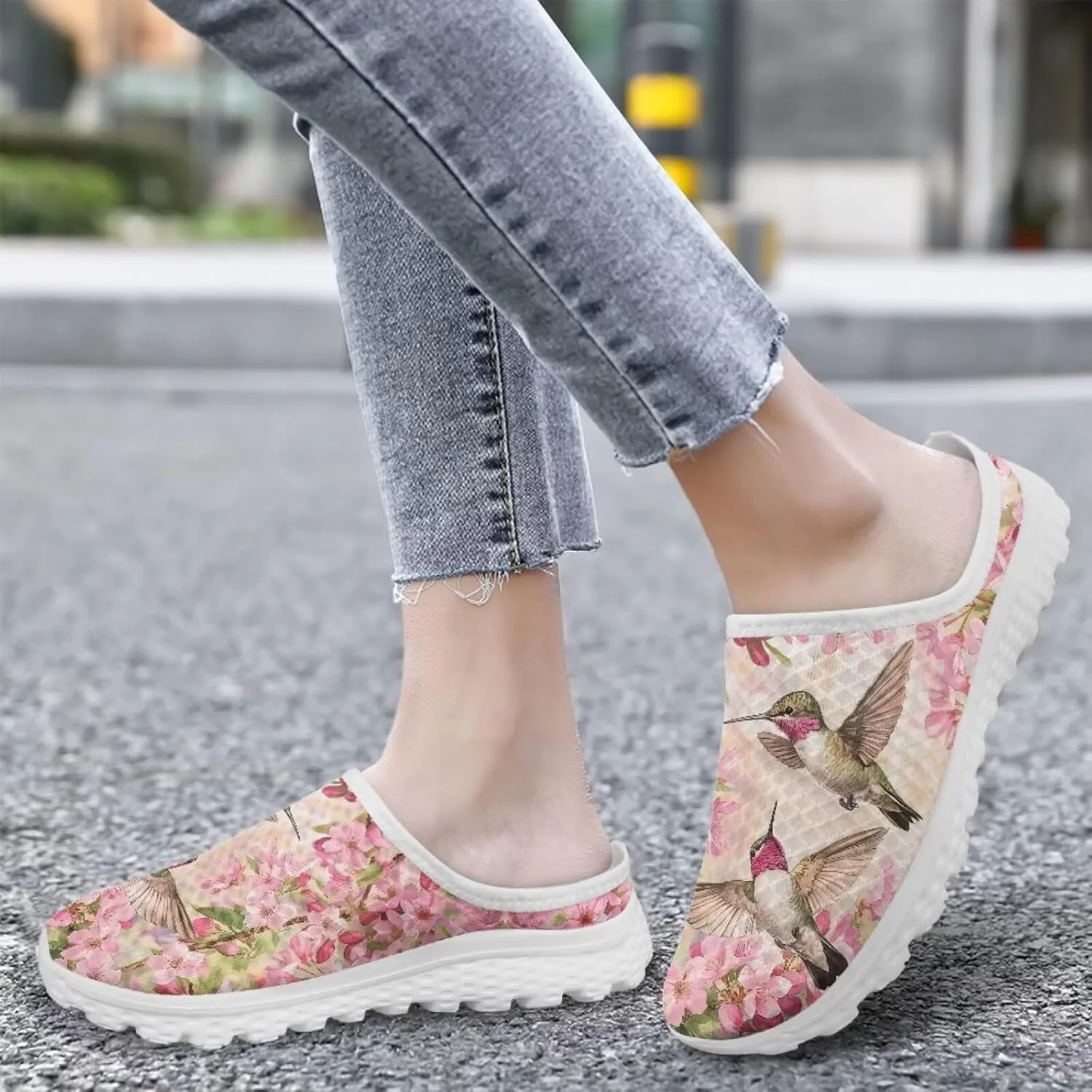 Binienty Womens Mule Shoes Slip on Mesh Garden Clogs Fashion Four Seasons Walking Shoe Outdoor Footwear