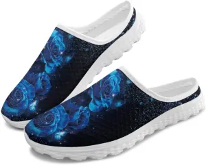 Binienty Womens Mules & Clogs with Arch Support Breathable Mesh Slip On Walking Shoes for Outings Shopping Camping